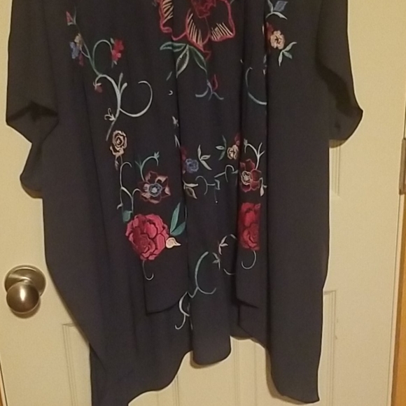 Navy cardigan with floral print - Picture 3 of 5
